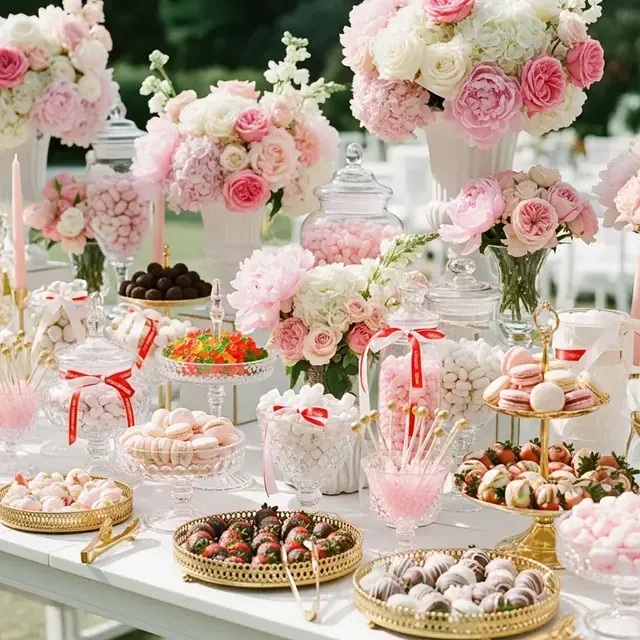 Candy buffet add-on for your donut wall hire