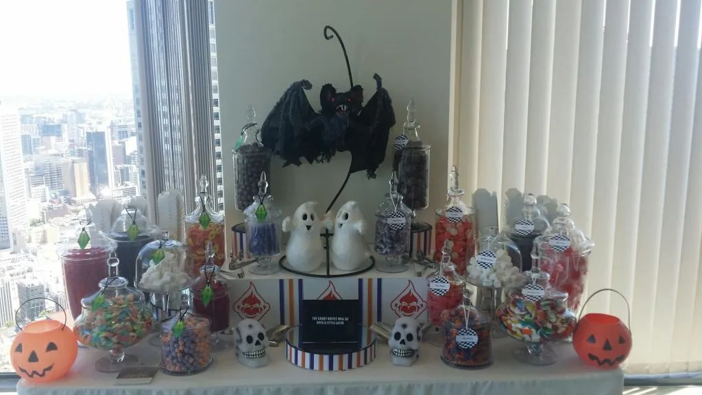 Halloween candy buffet styling for an event